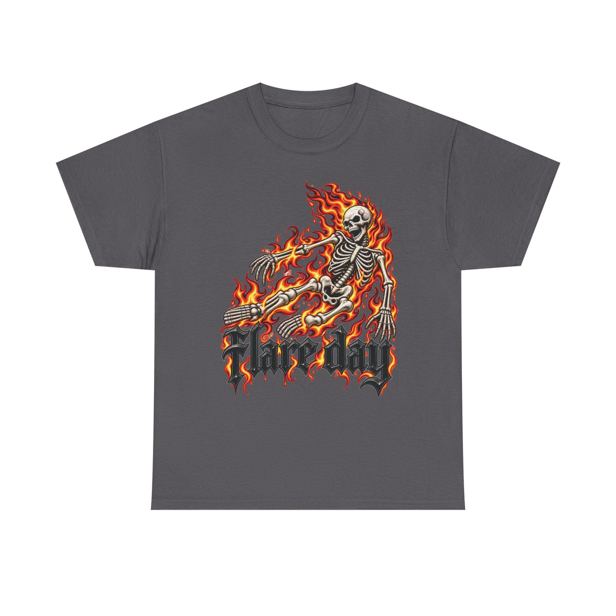 Flair Day Multiple Sclerosis Tee | Skull Flames Graphic Shirt