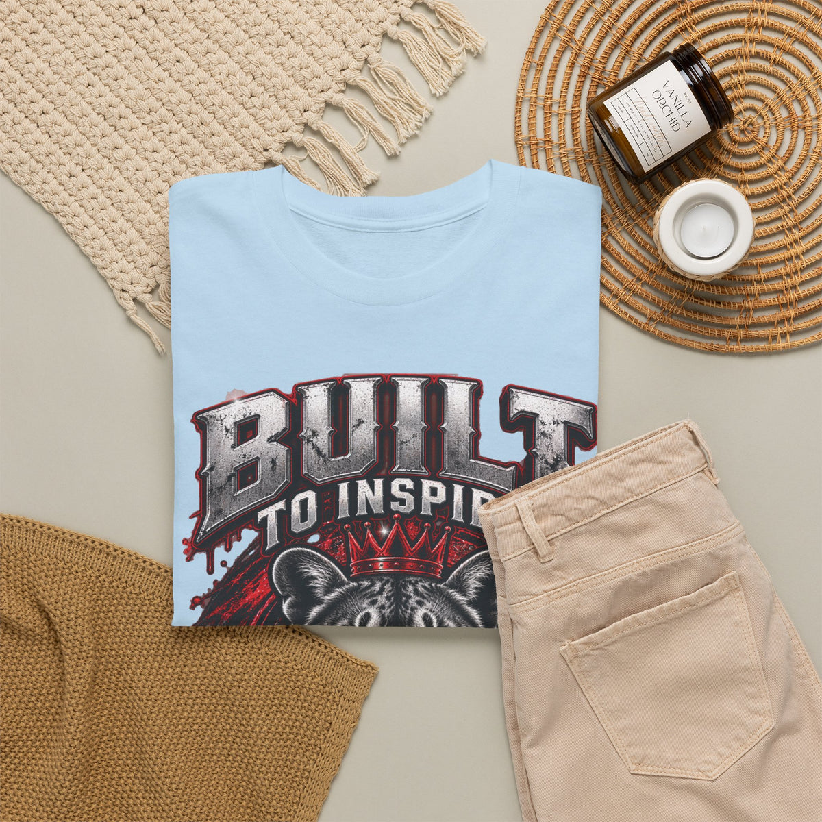 Built to Inspire His Purpose Couples Tiger Graphic T-Shirt