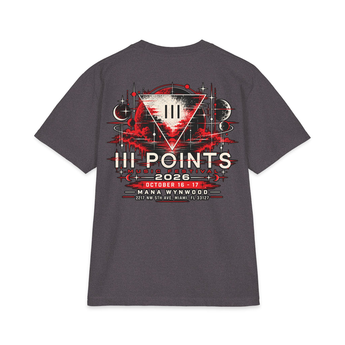 Three Points Tour Graphic Short Sleeve | Band Tee, Red Black Vintage