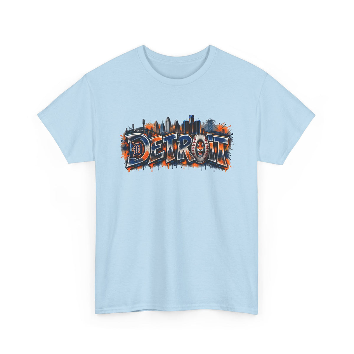 Detroit skyline graffiti T-Shirt | city skyline tee, urban street art