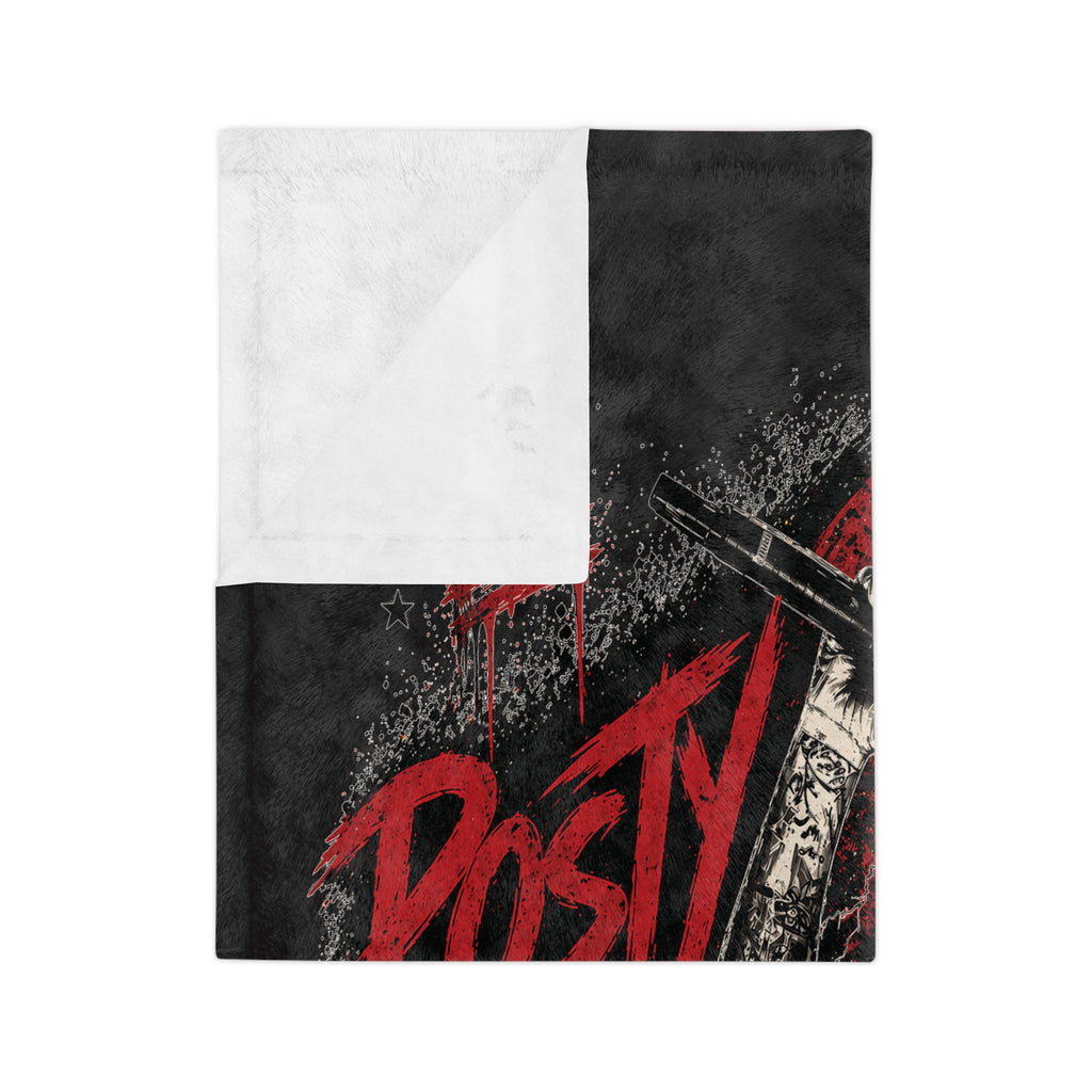 Posty Malone Singer Illustration Velveteen Blanket | Music Portrait, Tattoo Art