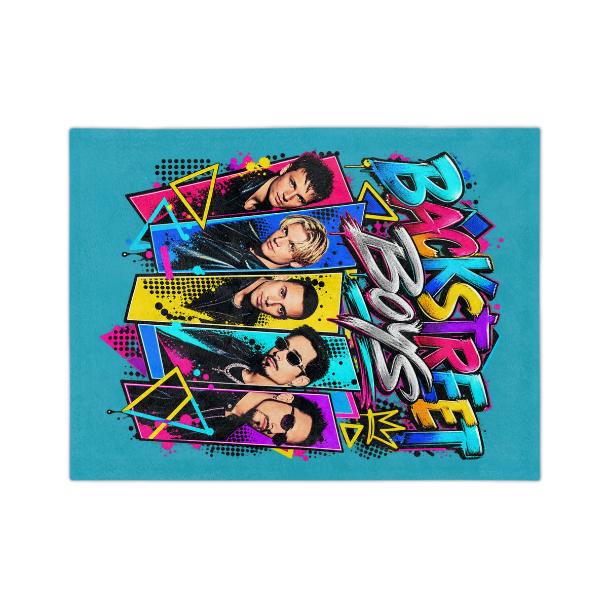 Backstreet Retro Pop Band Graphic Blanket | Velveteen Microfiber Blanket