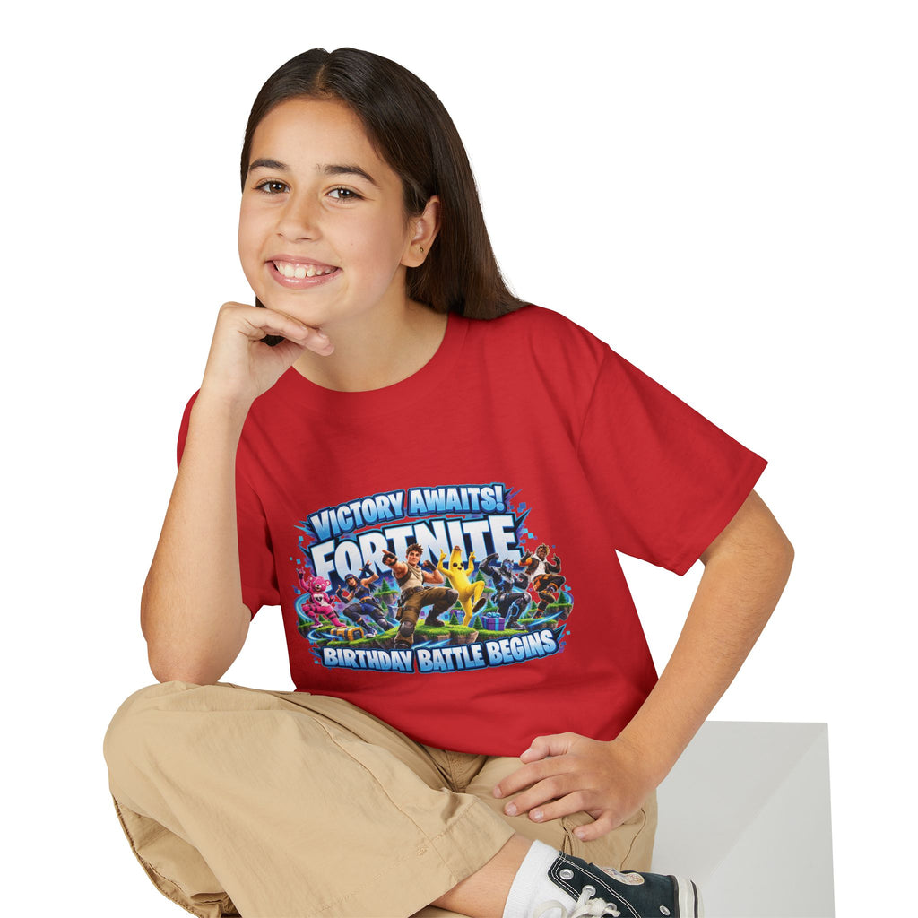 Fortnite Birthday Battle Begins Youth T-Shirt – Custom Number 12