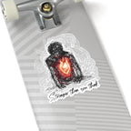 Stronger Than You Think Kiss-Cut Sticker | Heart Flame Sketch Sticker