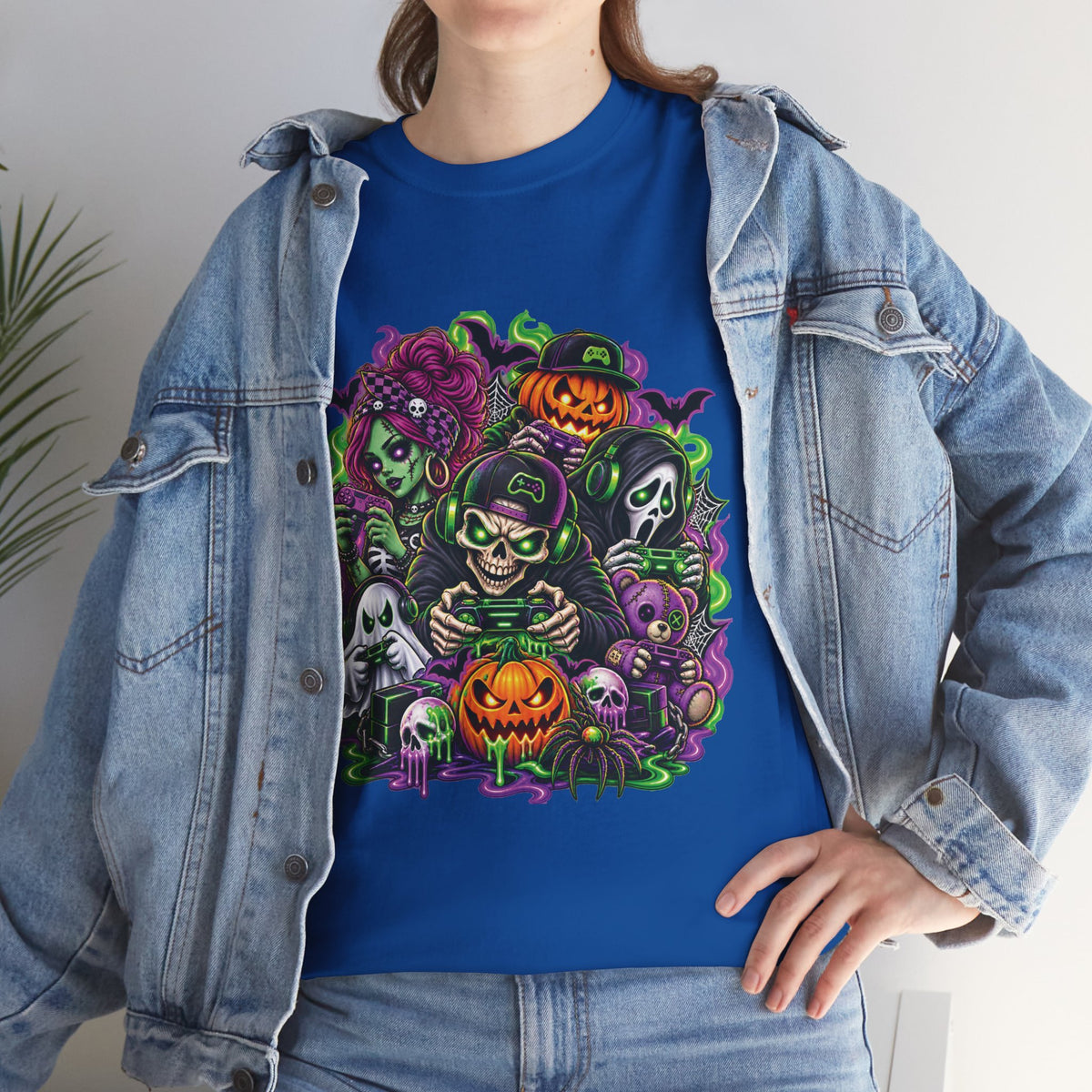 Spooky Halloween Monsters T-Shirt | Pumpkin, Ghost, Witch, Skeleton