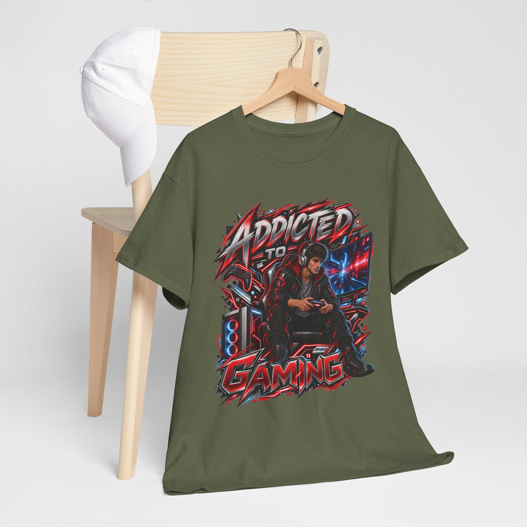 Addicted to Gaming Graphic T-Shirt