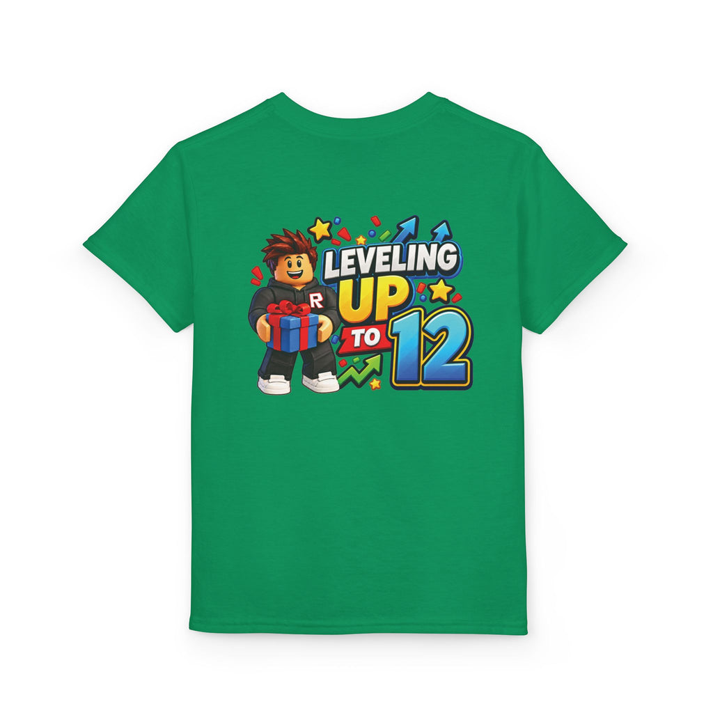 Youth Roblox Birthday T-Shirt – Leveling Up to 12