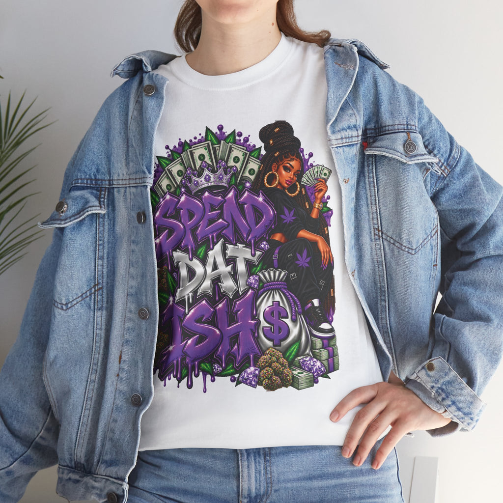 Spend Dat sh*t Tee | Graffiti Money Design, Purple Streetwear