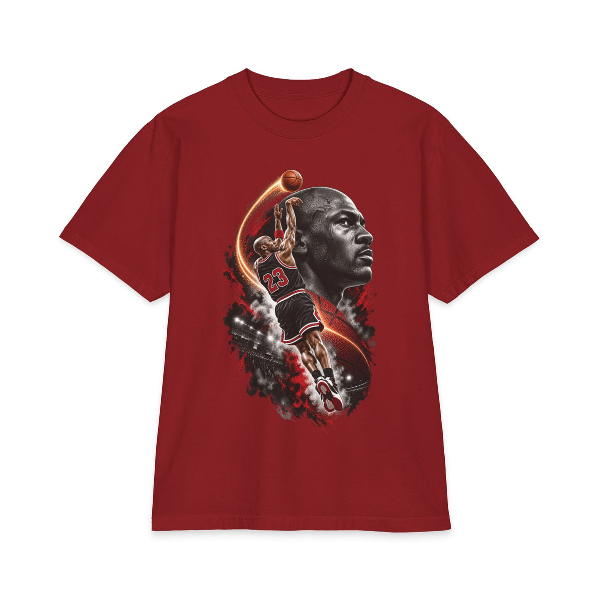 Basketball Slam Dunk Portrait T-Shirt | Sports Player Graphic Tee
