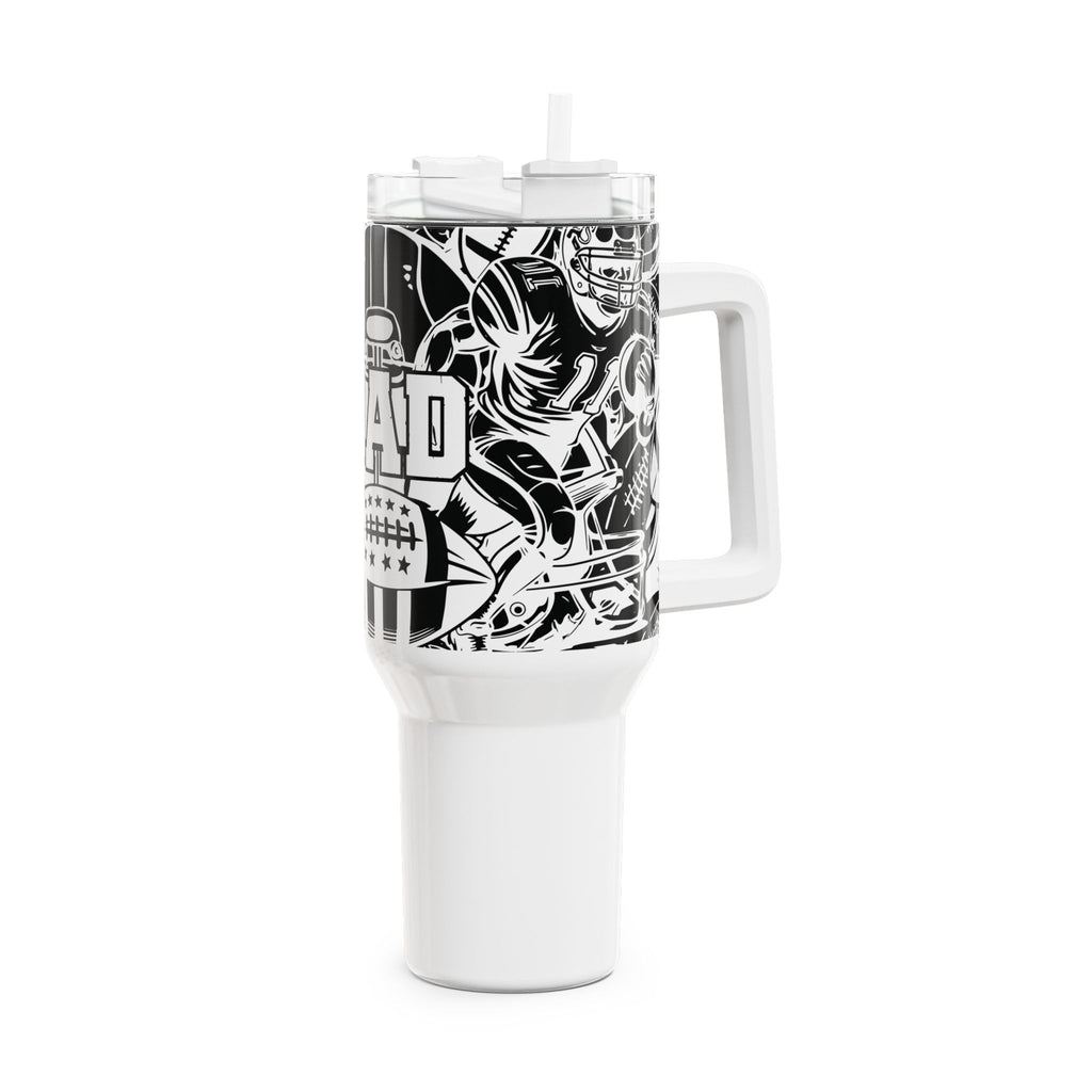 Football Dad Tumbler | 40oz Insulated Travel Mug