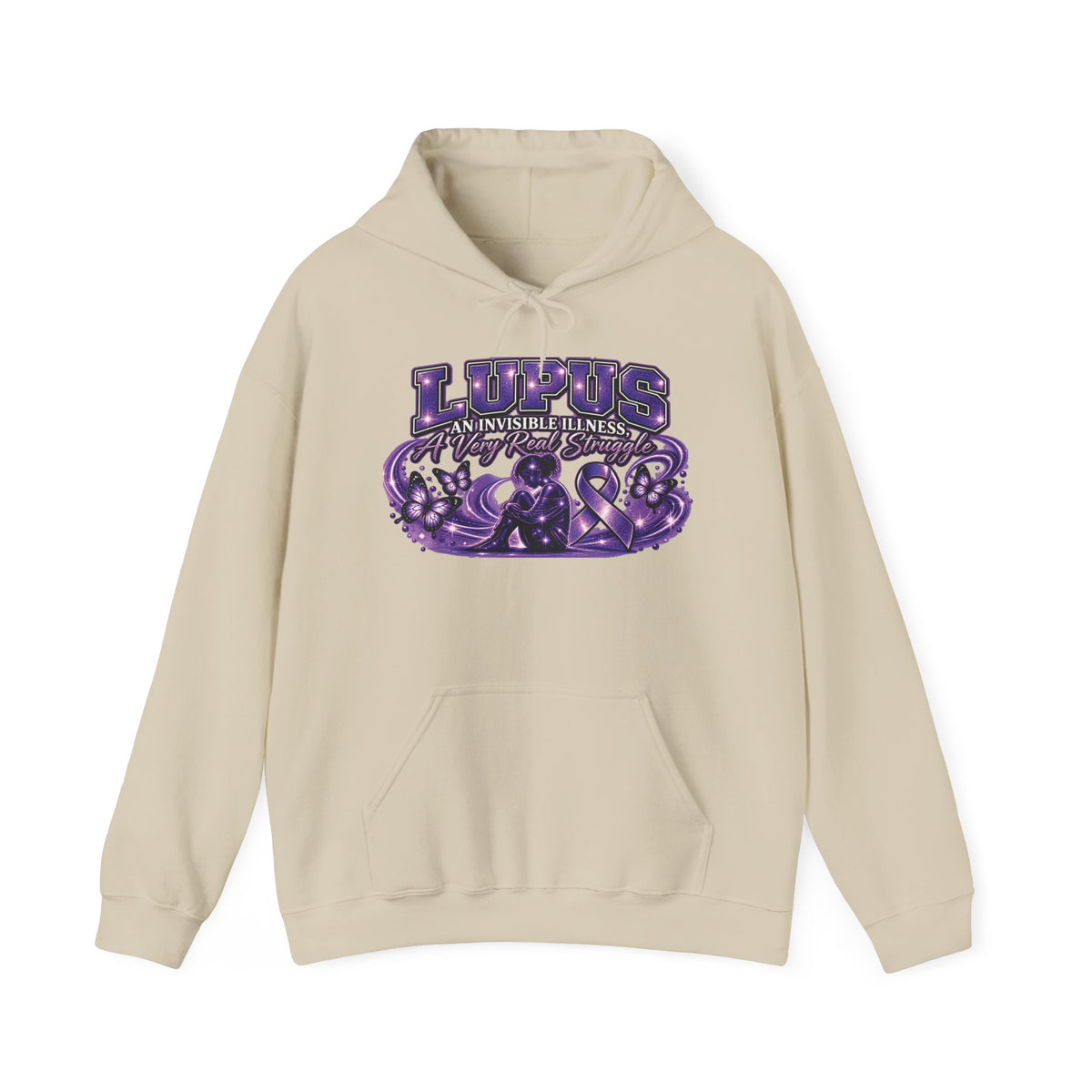 Lupus Awareness Purple Ribbon Hoodie | Support Autoimmune Awareness