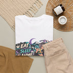 Eat Sleep Anime Gaming Repeat Video Game Graphic T-Shirt