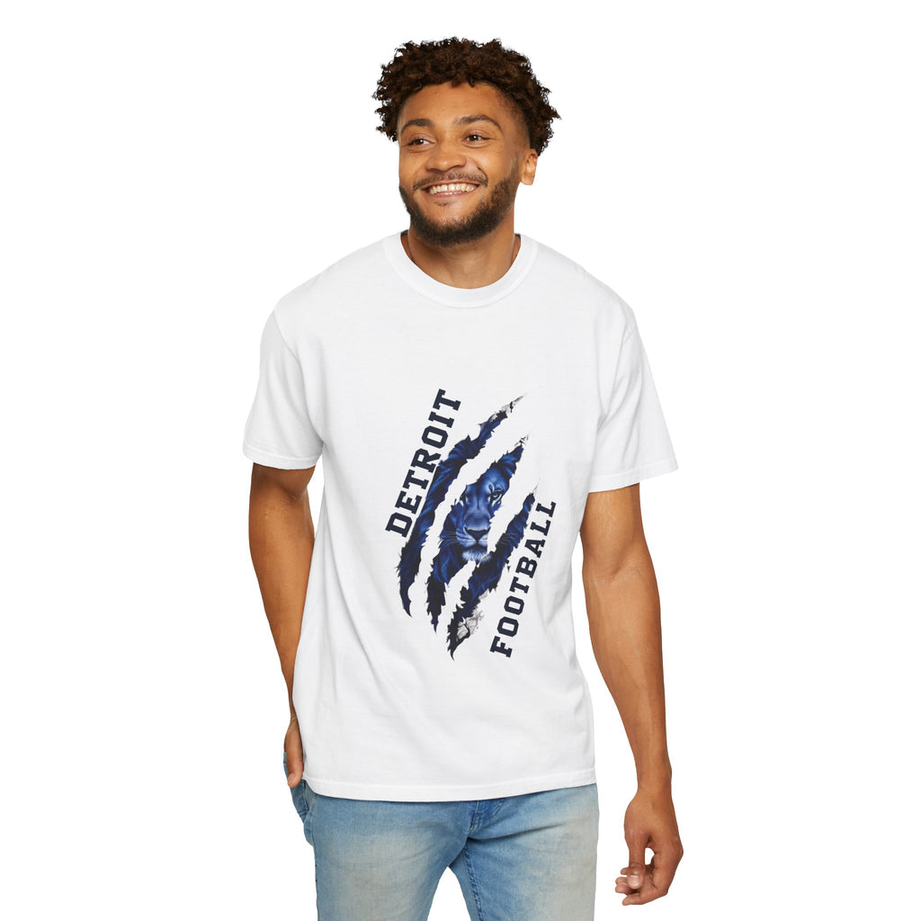 Detroit Football Claw Mark T-shirt | Lion Paw Sports Graphic
