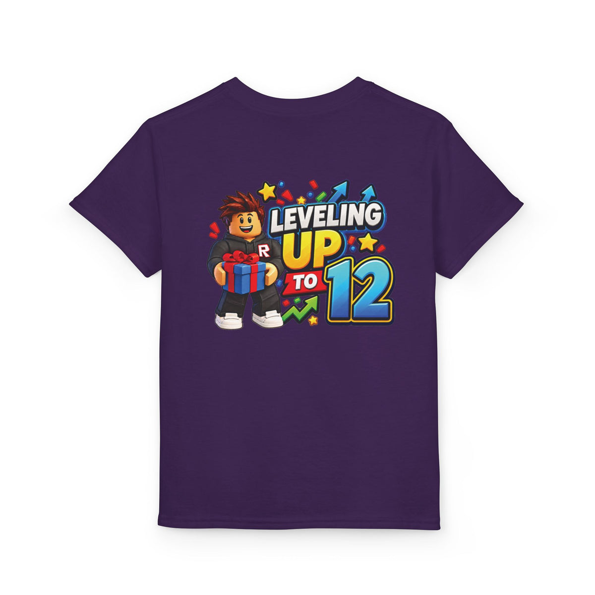 Youth Roblox Birthday T-Shirt – Leveling Up to 12