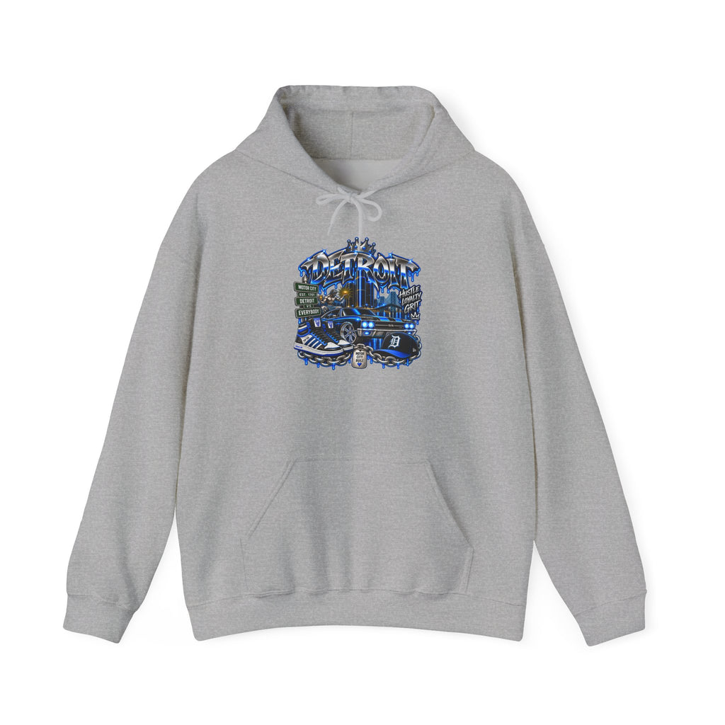 Detroit Cityscape collage Hoodie | 313 skyline graphic sweatshirt