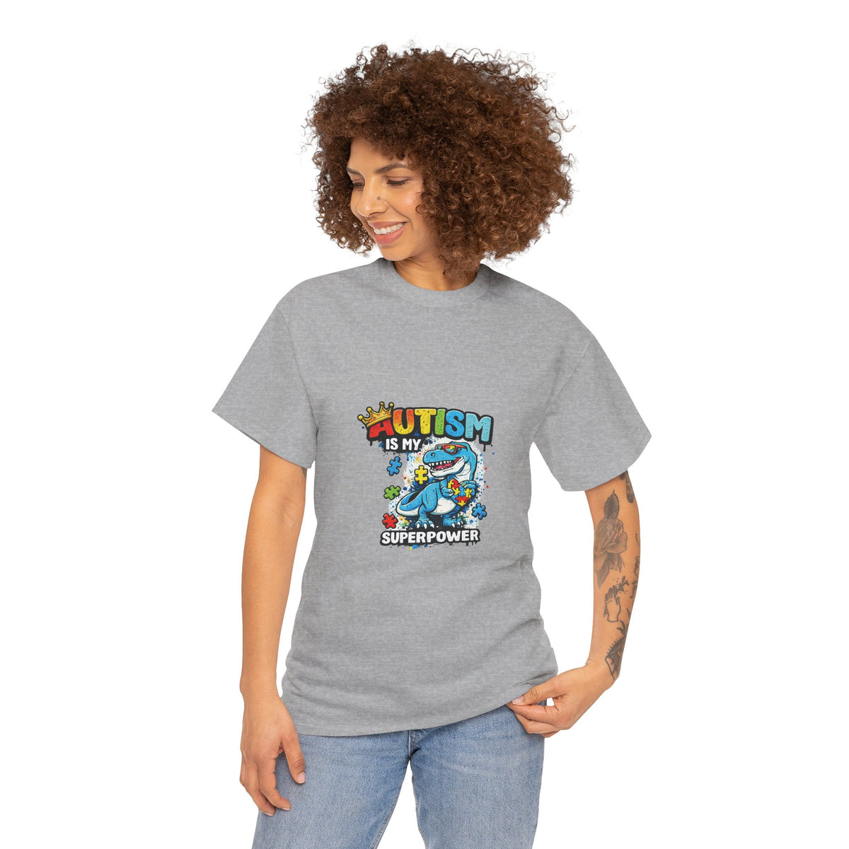 Autism Is My Superpower T-Shirt | Puzzle Piece Shark Design