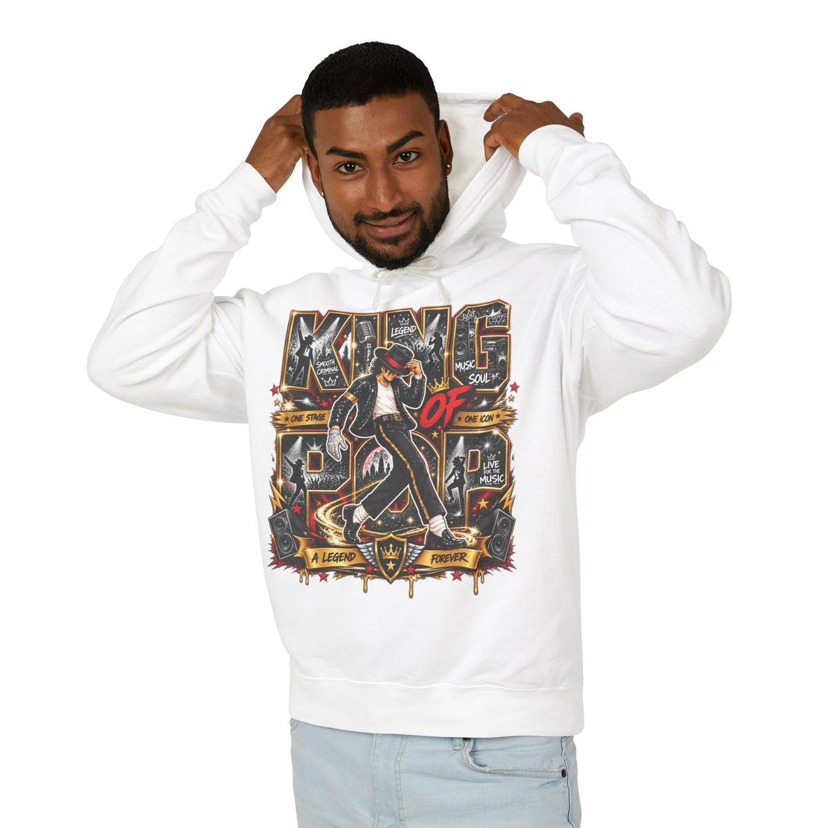King of Pop Graphic Hoodie | Retro Michael Jackson Tribute