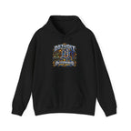 Detroit skyline determined slogan Hoodie | Motor City vintage style