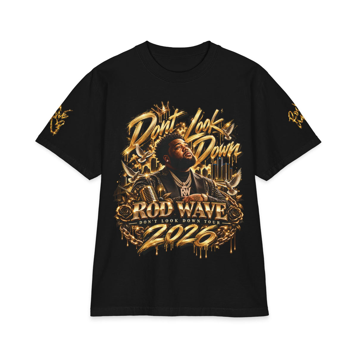 Don't Look Down Rod Wave 2026 T-Shirt | Rap Artist Graphic Tee, Tour Style