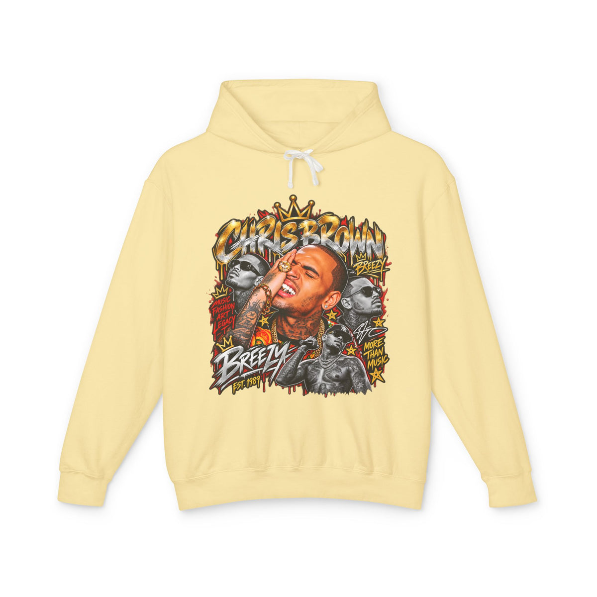 Breezy Portrait Graphic Hoodie | Hip Hop Graffiti Illustration