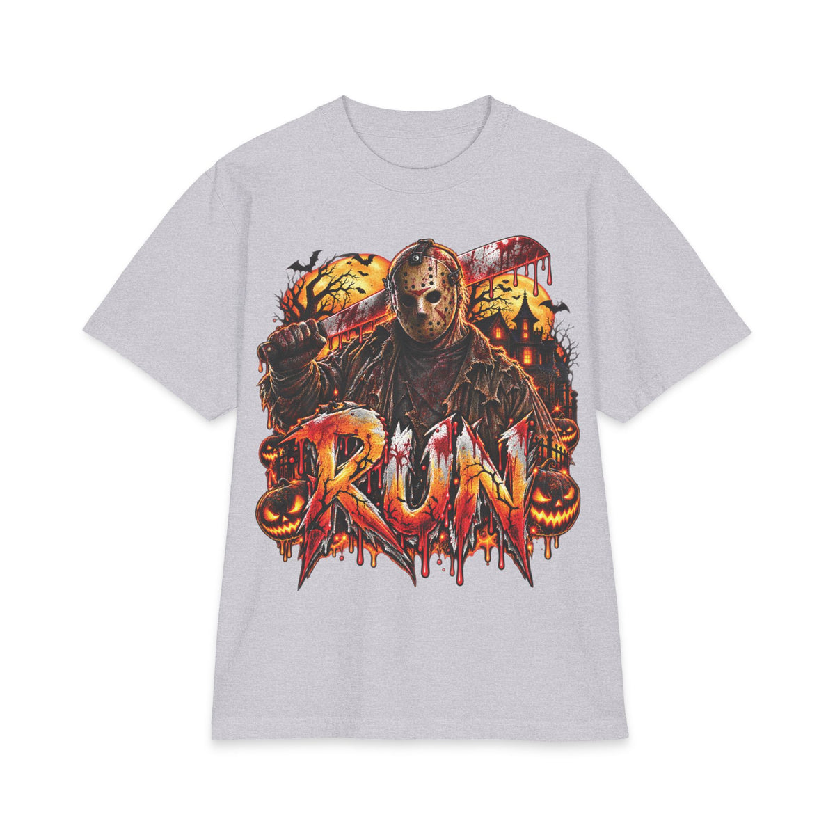 Jason Voorhees horror graphic T-Shirt | RUN bloody slasher design