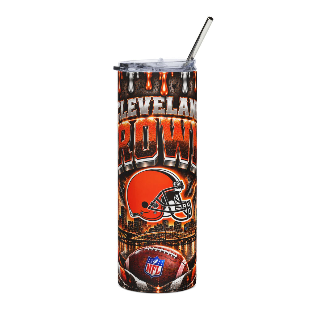 Cleveland Browns Helmet and Logo Tumbler | Stainless Steel Tumbler