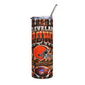 Cleveland Browns Helmet and Logo Tumbler | Stainless Steel Tumbler