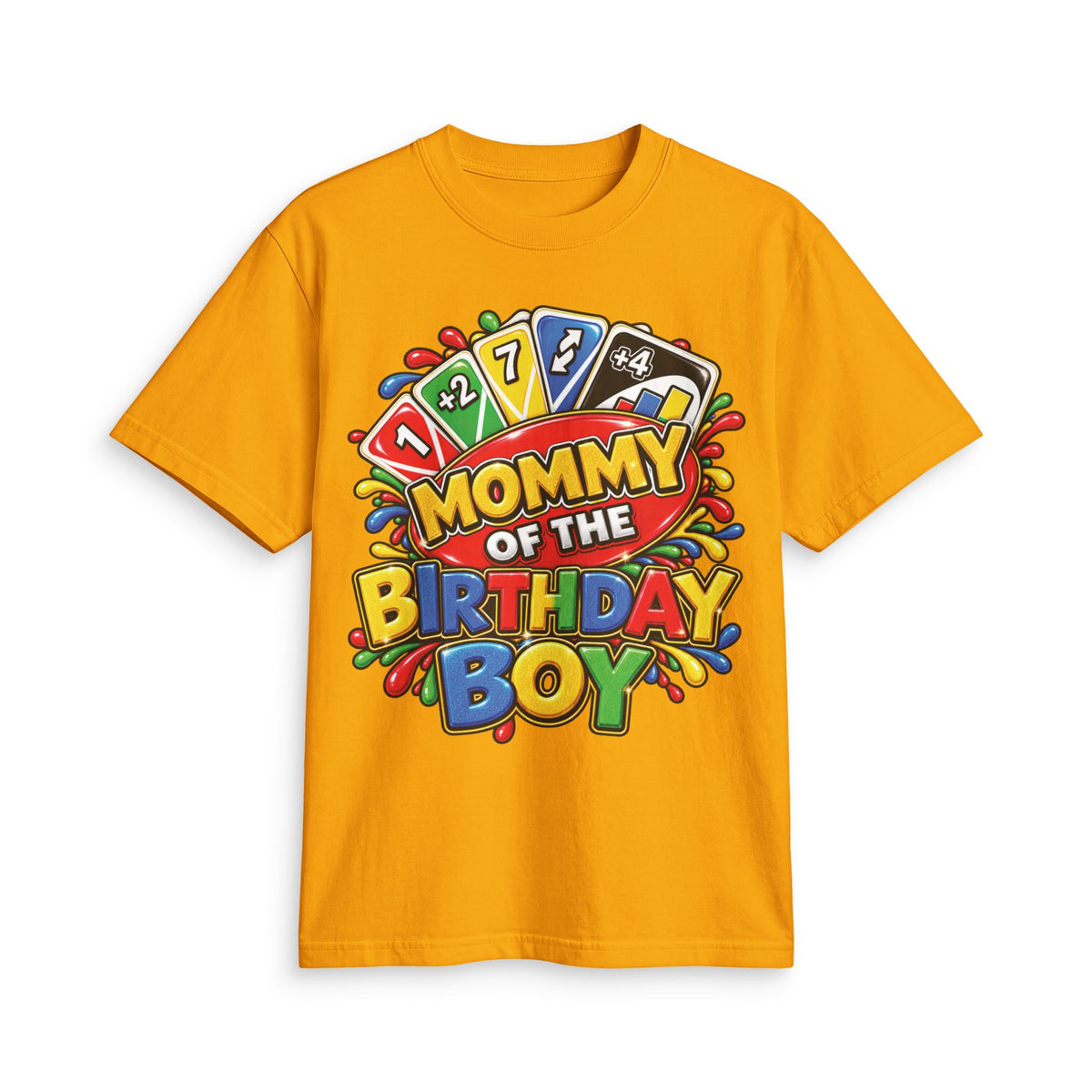 Mommy of the Birthday Boy T-Shirt | Colorful Birthday Card Design