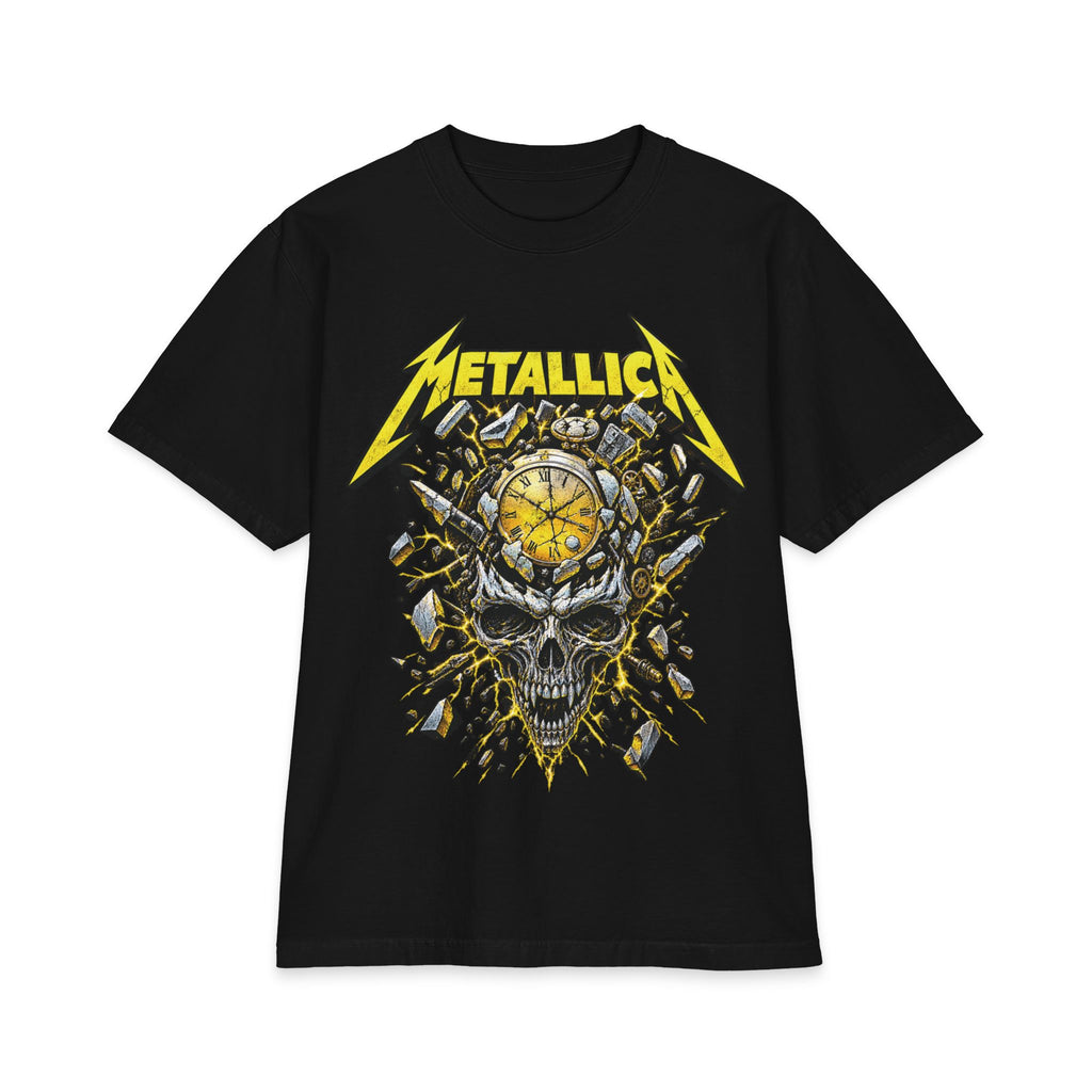 Metallica Skull Clock T-Shirt | Rock Band Graphic Tee