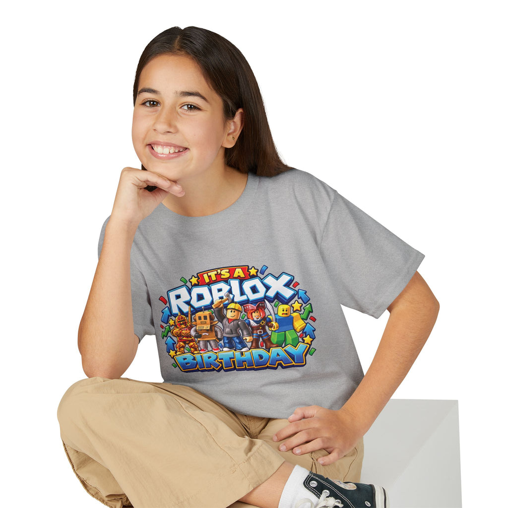 Youth Roblox Birthday T-Shirt – Leveling Up to 12