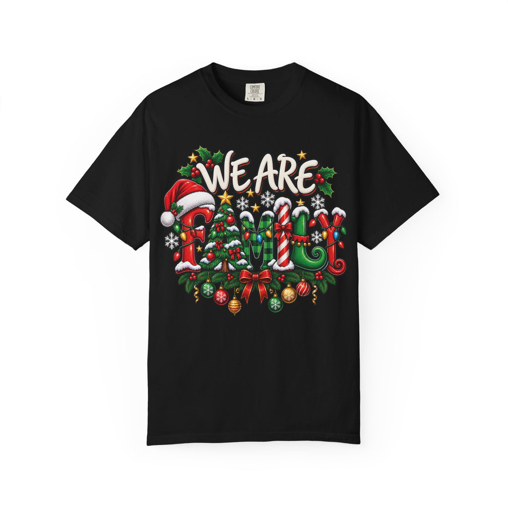 We Are Family Christmas T-shirt | Holiday Candy Cane Ornament Design