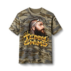 Teddy Swims portrait camo Tee | Singer graphic camouflage shirt