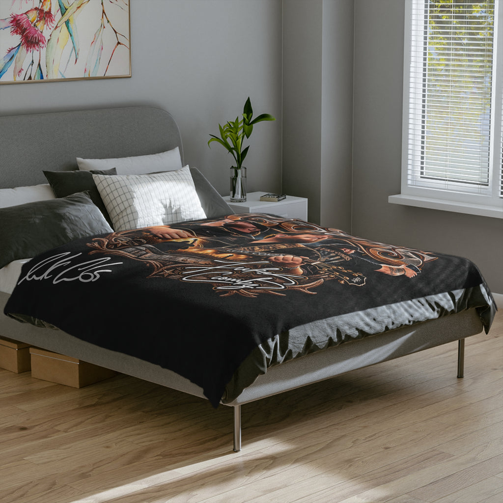 Combs Country Concert Collage Velveteen Blanket | Country Music Throw