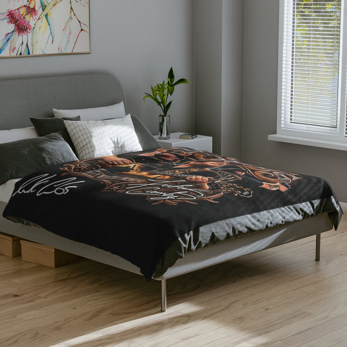 Combs Country Concert Collage Velveteen Blanket | Country Music Throw