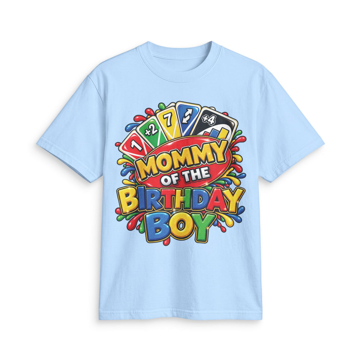 Mommy of the Birthday Boy T-Shirt | Colorful Birthday Card Design