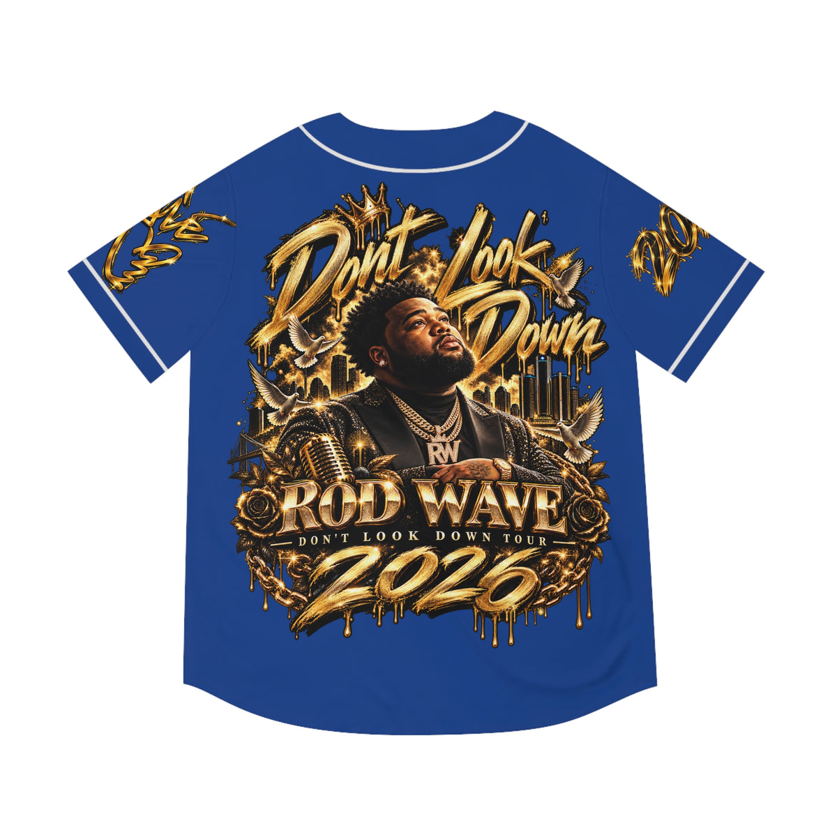 Rod Wave Portrait Don't Look Down Tour Baseball Jersey | Jersey