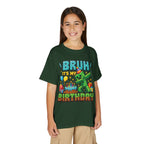Minecraft Birthday Youth T-Shirt – “Bruh, It’s My Birthday” Gamer Party Tee