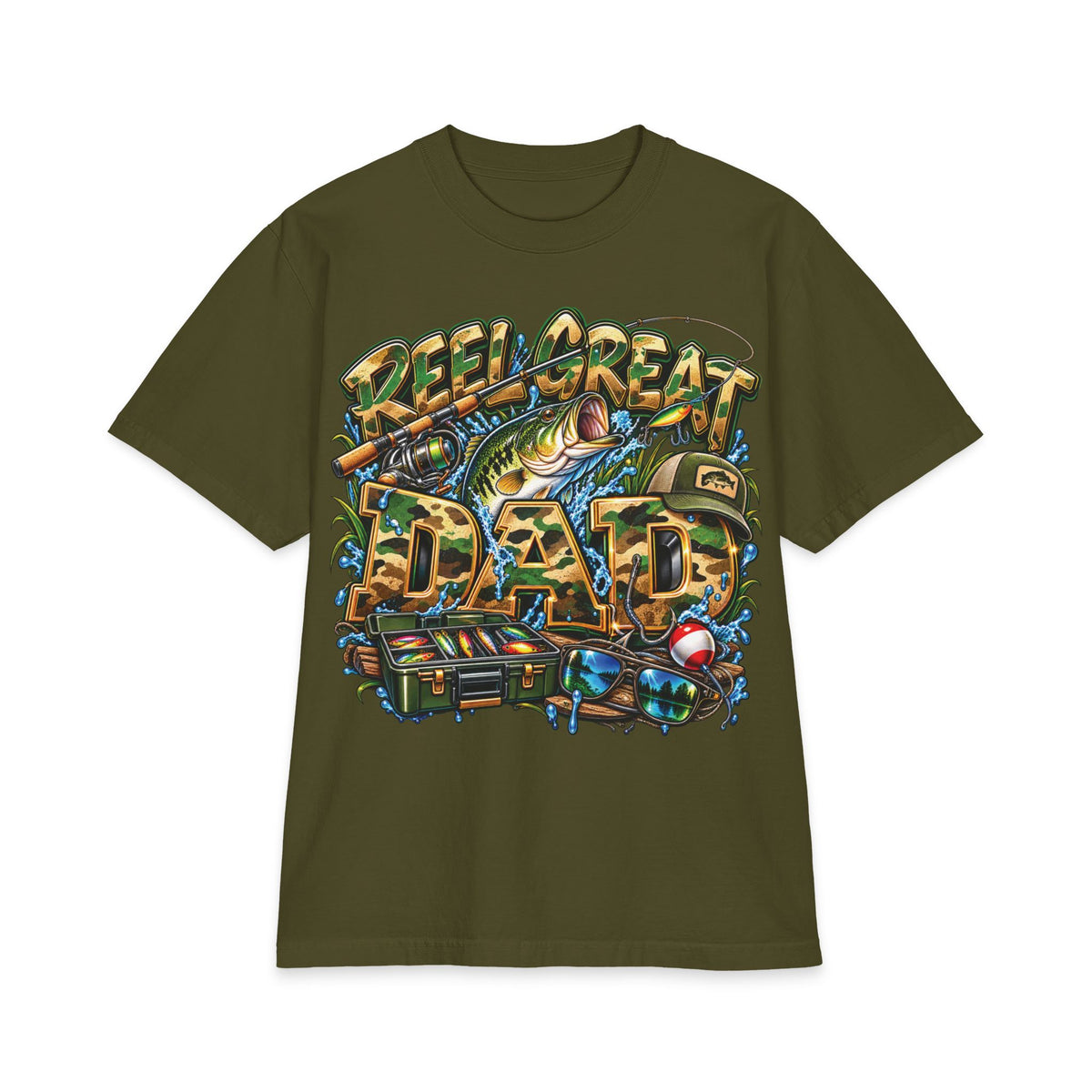 Detroit Reel Great Dad T-Shirt | Fishing Graphic Tee, Dad Shirt