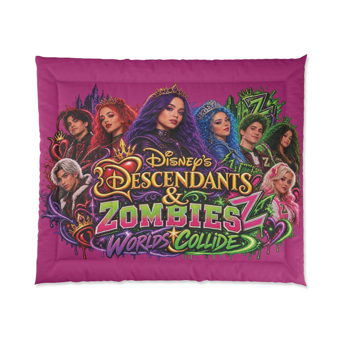 Descendants Zombies World Collide Comforter