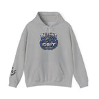 Detroit Grit graphic Hoodie | Motor City skyline, industrial vintage design