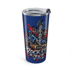 Retro Music Guitar Graffiti Tumbler | 20oz Stainless Steel Travel Cup