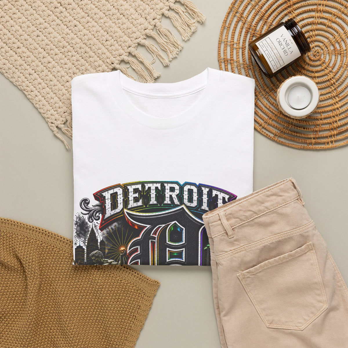 Detroit D Skyline Determined True Grit T-Shirt | City Pride Tee