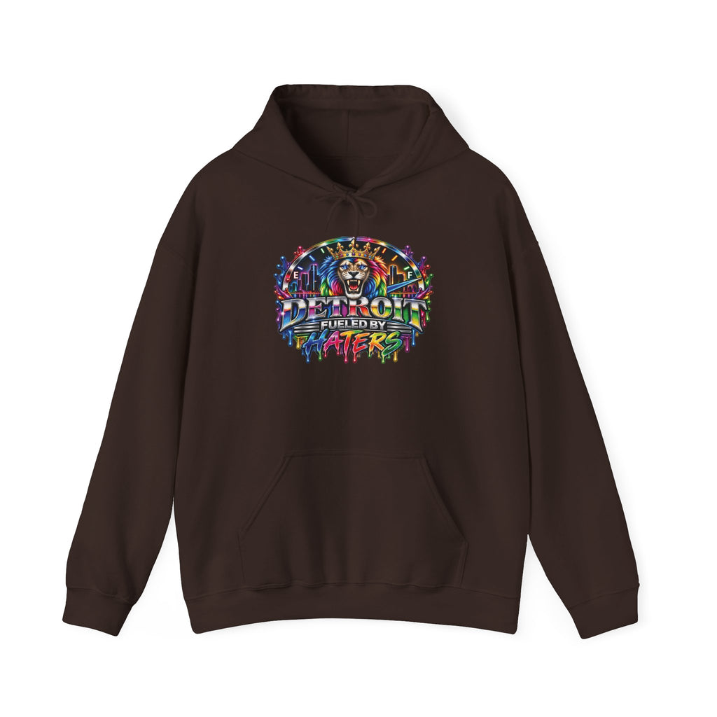 Detroit Graffiti Lion Hoodie | Colorful Street Art Pullover