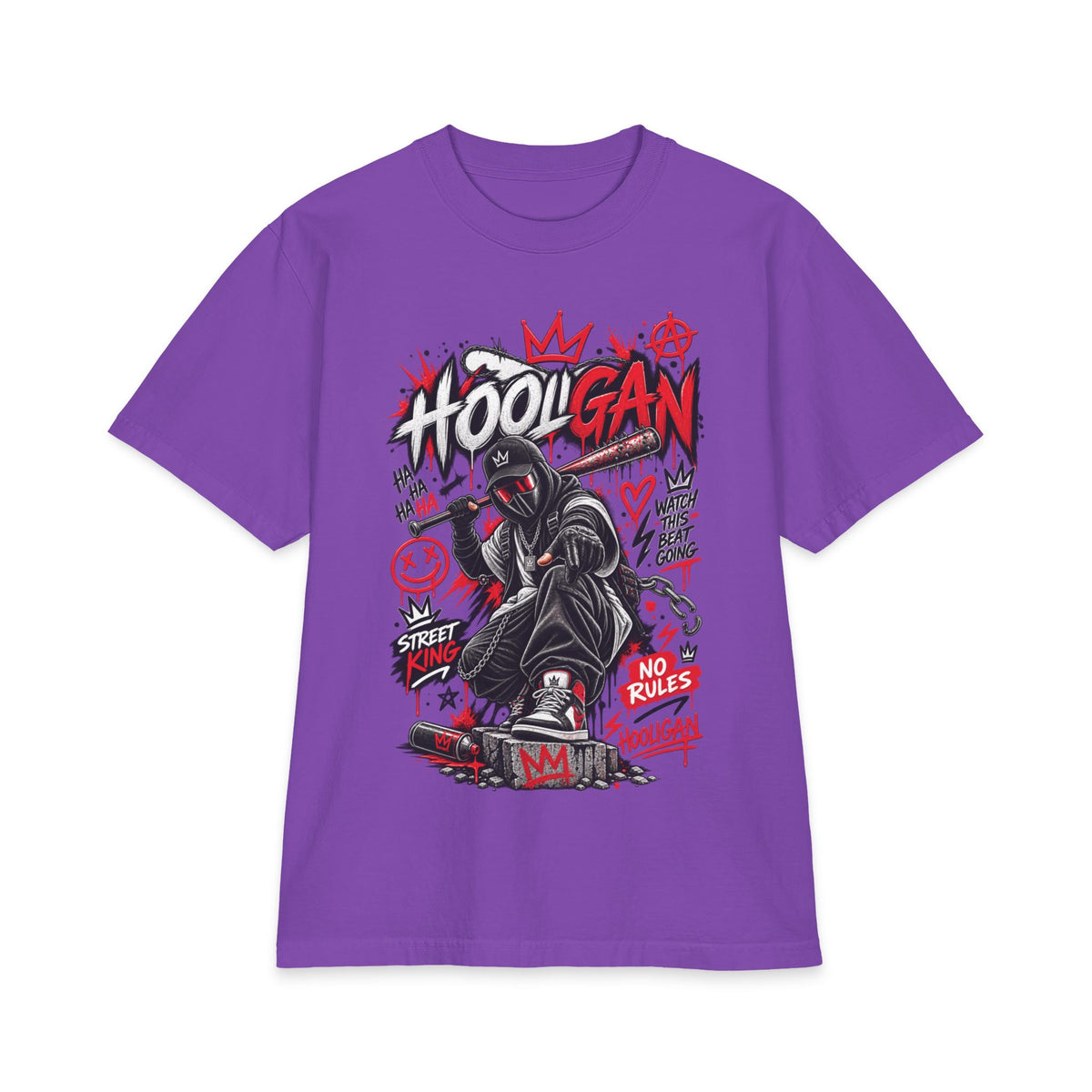 BTS Hooligan Street Skateboard Graphic T-Shirt | Urban Punk Graffiti Tee
