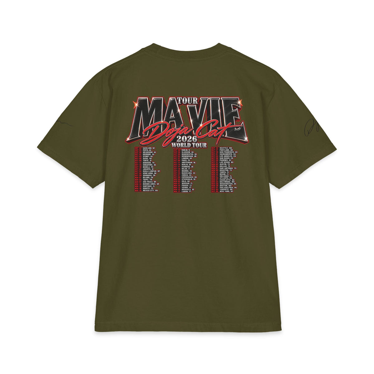 Doja Ma Vie Tour T-Shirt | Concert Band Tee, 2024 Tour Dates