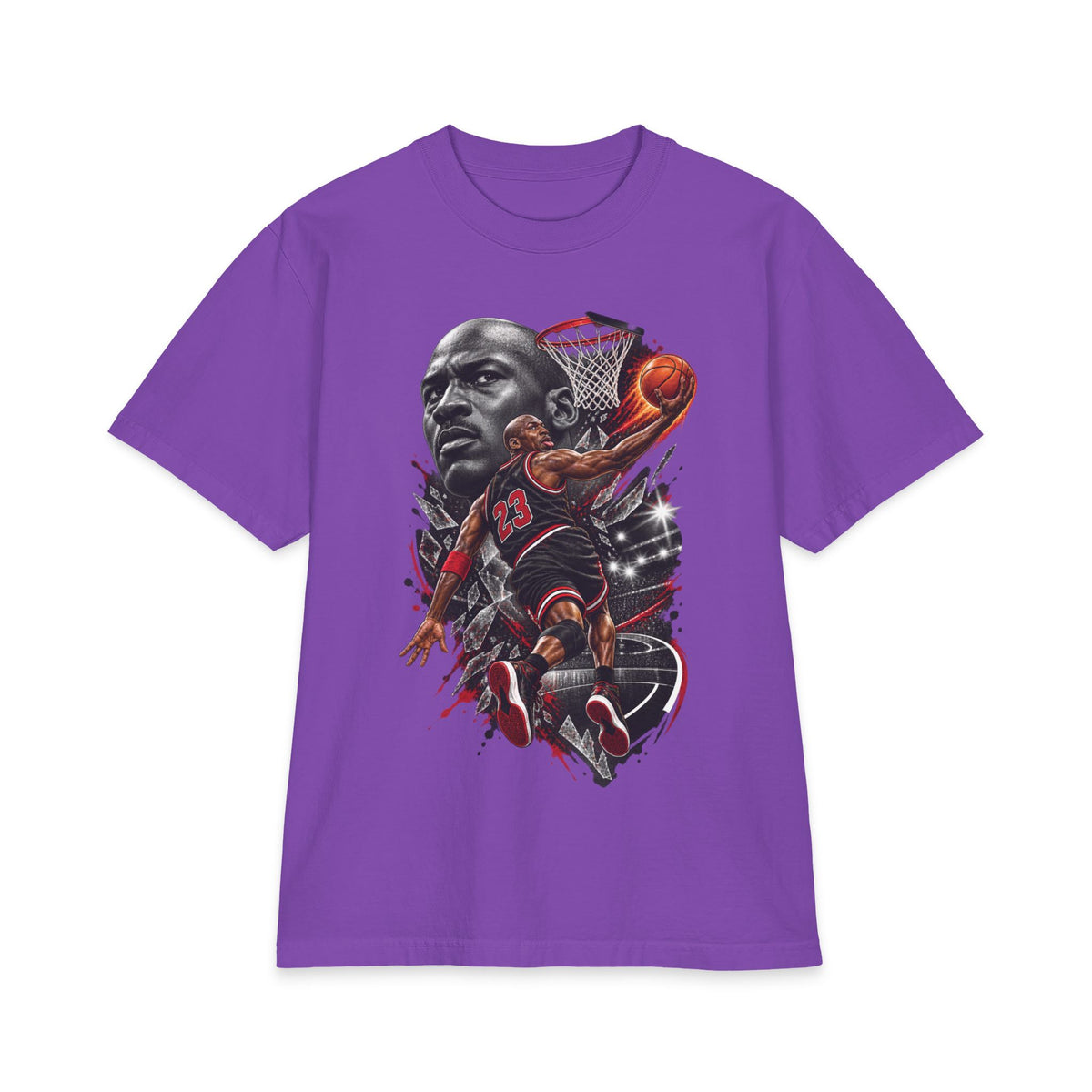 Basketball Dunk Illustration T-Shirt | Athletic Player Graphic Tee