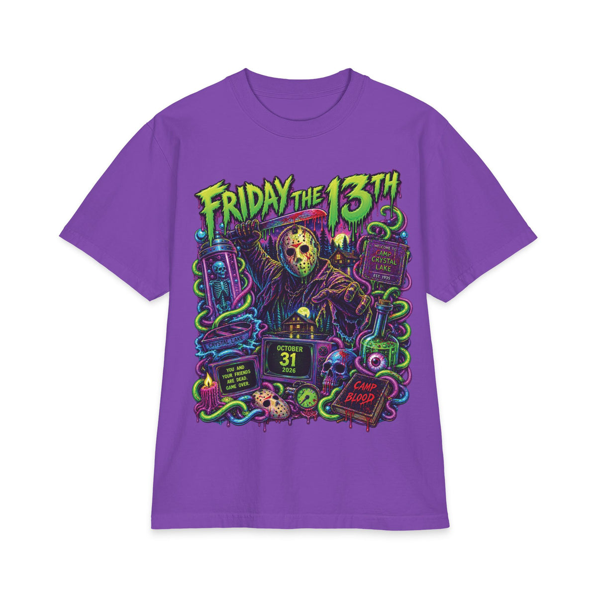 Friday the 13th Horror Graphic T-Shirt | Jason Masked Killer Tee