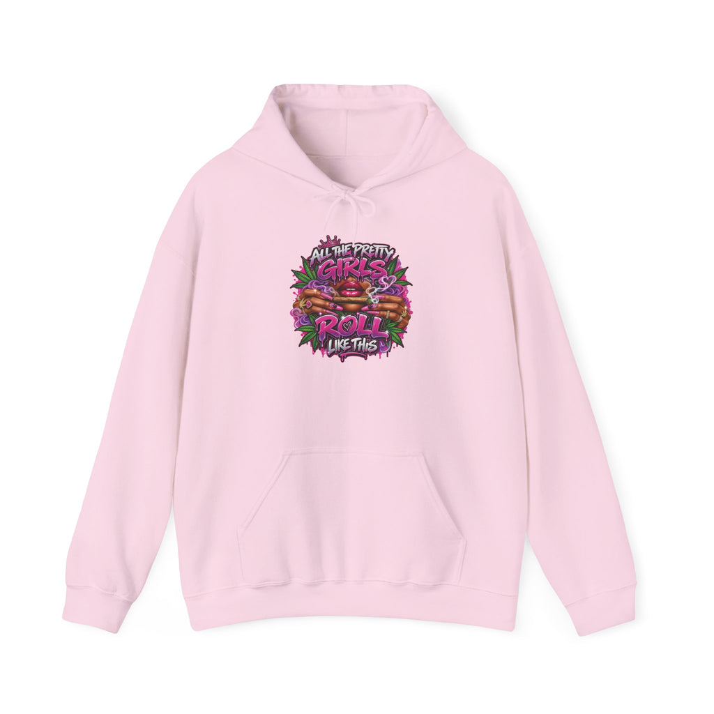 Girls Who Rock Roll Skate Hoodie | Retro Neon Skate Graphic
