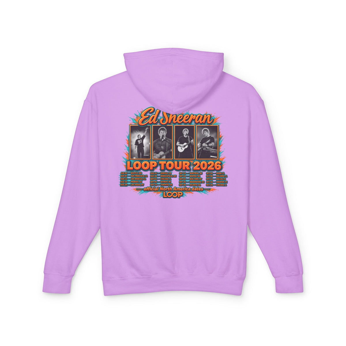 Ed Sheeran Portrait Hoodie | Loop Tour 2026 Back Design