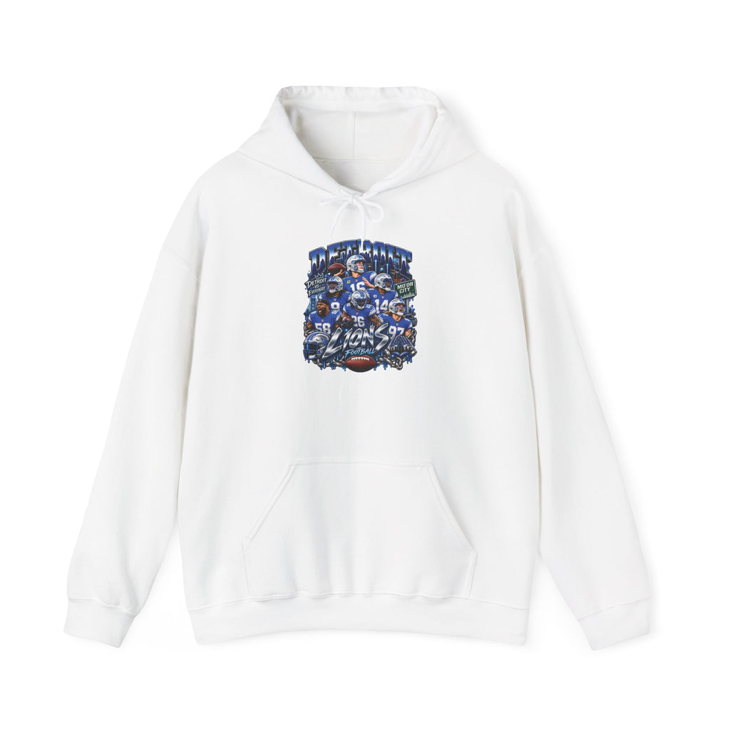 Detroit 313 Skyline Hoodie | Dripping Graffiti City Football Design